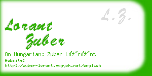 lorant zuber business card